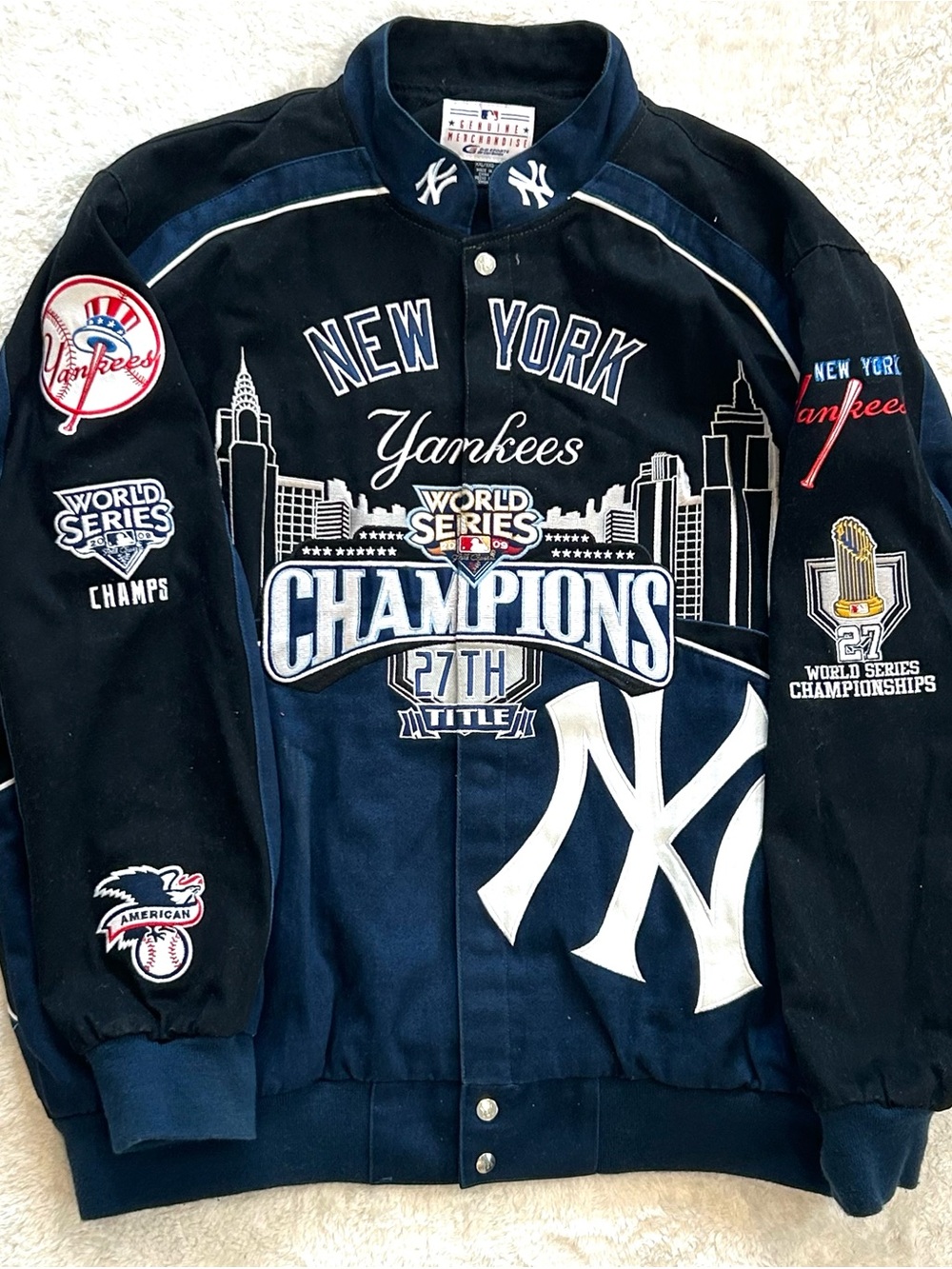 NY Yankees World Series 2009 27TH Championship Jacket Size XXL Authentic Rare
